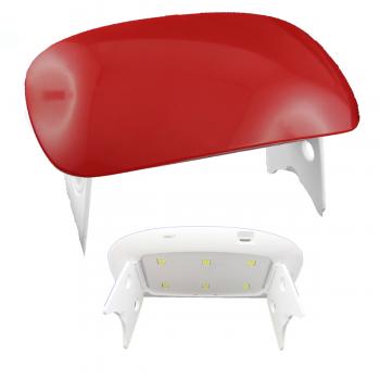 LED/UV Nagellampe Sun Mini rot 6W, Tragbare Pocket LED/UV Dual Lampe für Gel, Gellack Nail Art Maniküre