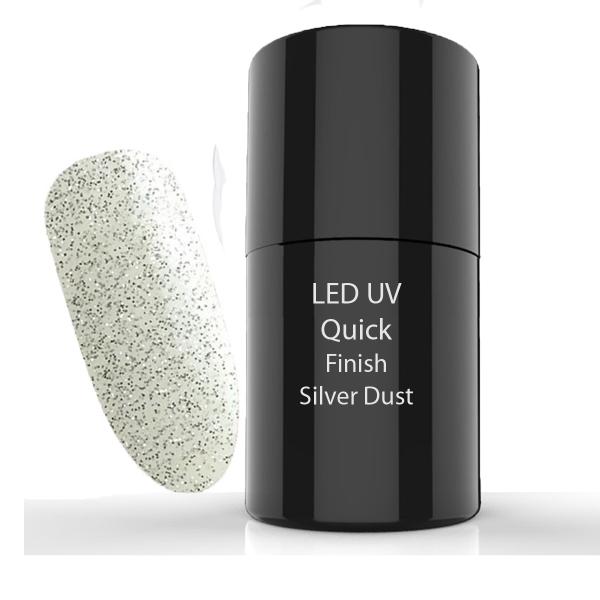 UV/LED  Quick Finish Gel Silver Dust 6 ml