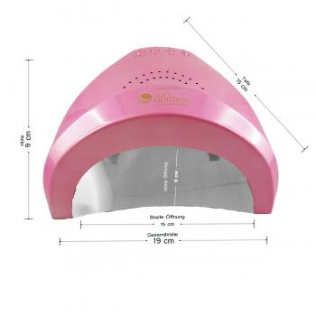 UV LED lamp Sun1 Pink Metallic 48 W for gel, gel lacquer with sensor and timer, light curing device for nail design