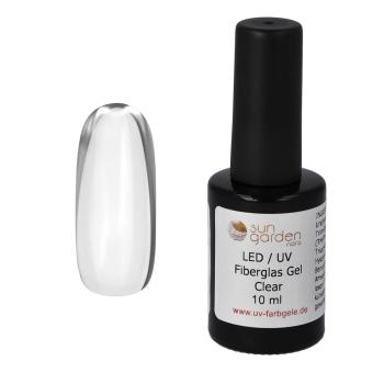 LED/UV fiberglass gel clear 10 ml in a practical brush bottle - all in one gel