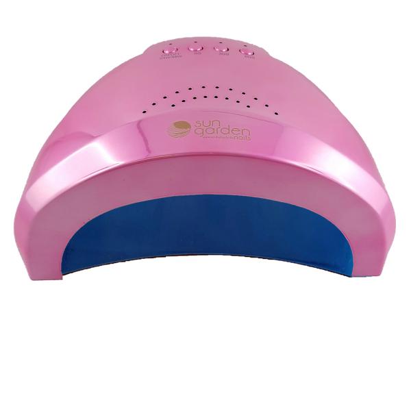 UV LED lamp Sun1 Pink Metallic 48 W for gel, gel lacquer with sensor and timer, light curing device for nail design